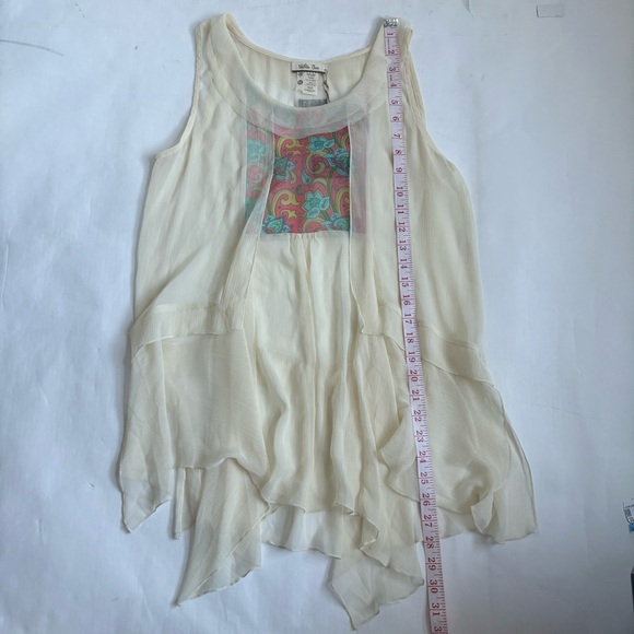 Matilda Jane Palisades Sleeveless Blouse Tank Top Beige Size Medium - Picture 13 of 13